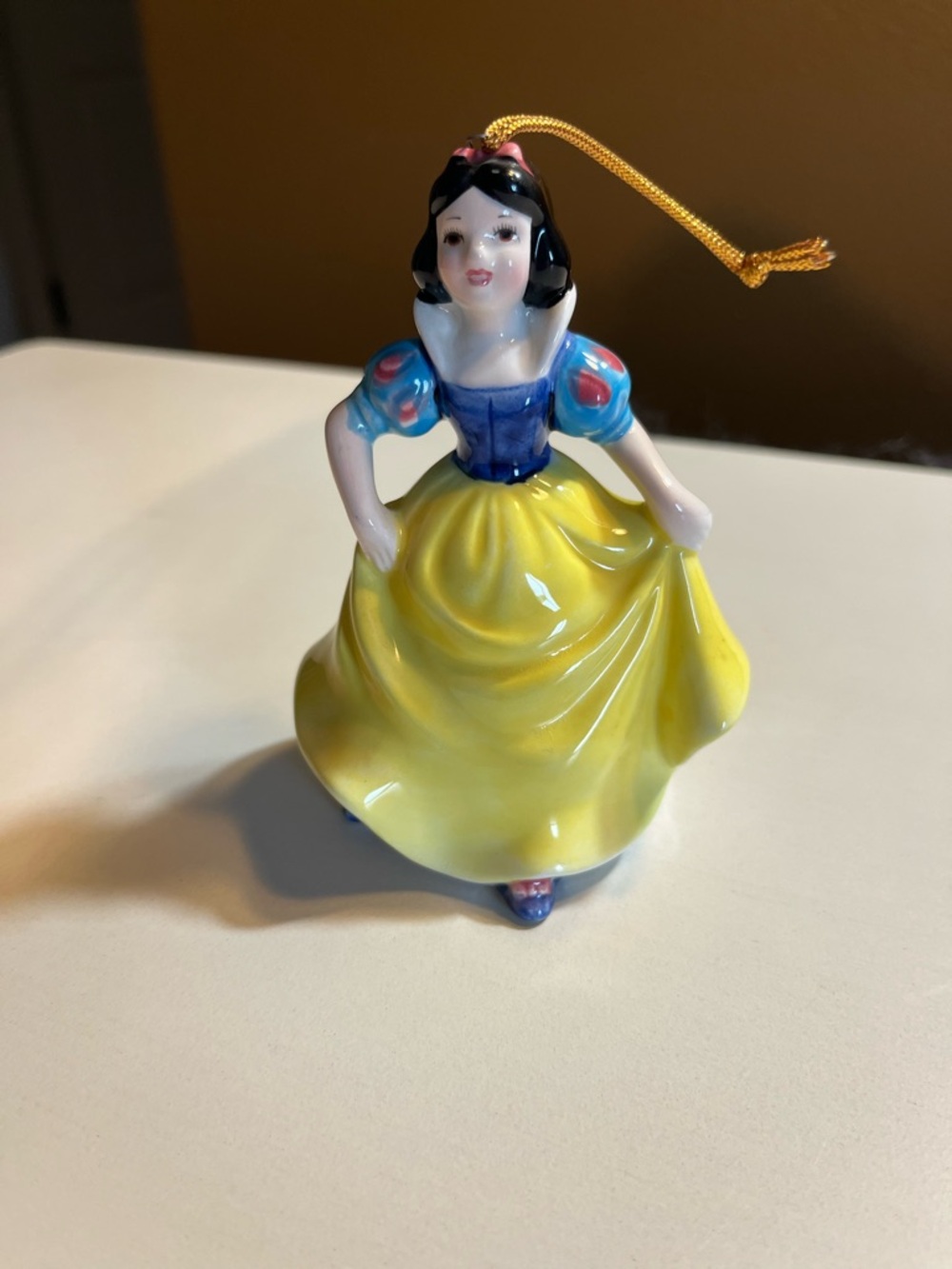 Vintage Snow White Porcelain Ornament made by Schmid